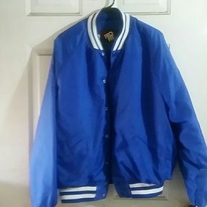 Mens Royal Blue Bomber Jacket by King Louie